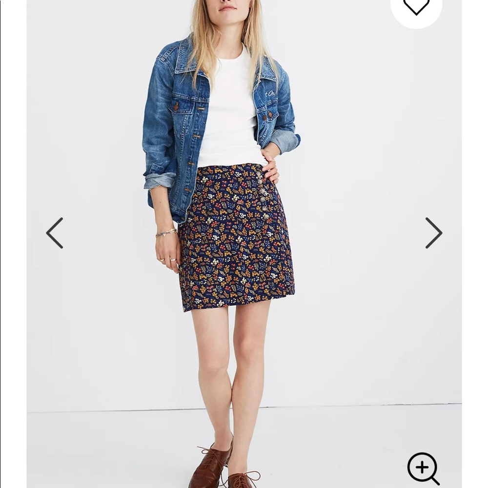 Madewell A-Line Mini Skirt in Garden Party size 00